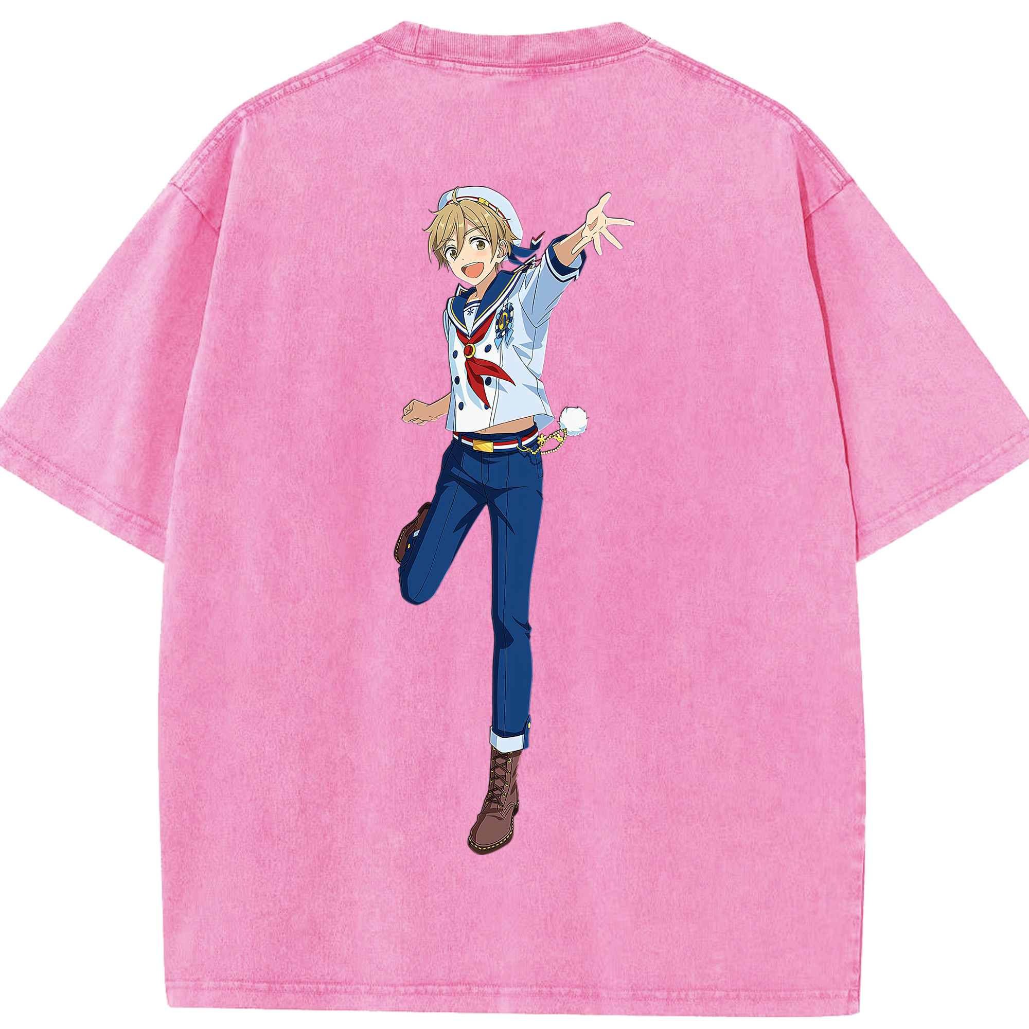 （画像用） あんさんぶるスターズ! Ensemble Stars 綿100% ヴィンテージ風 半袖Tシャツ（背面プリント）